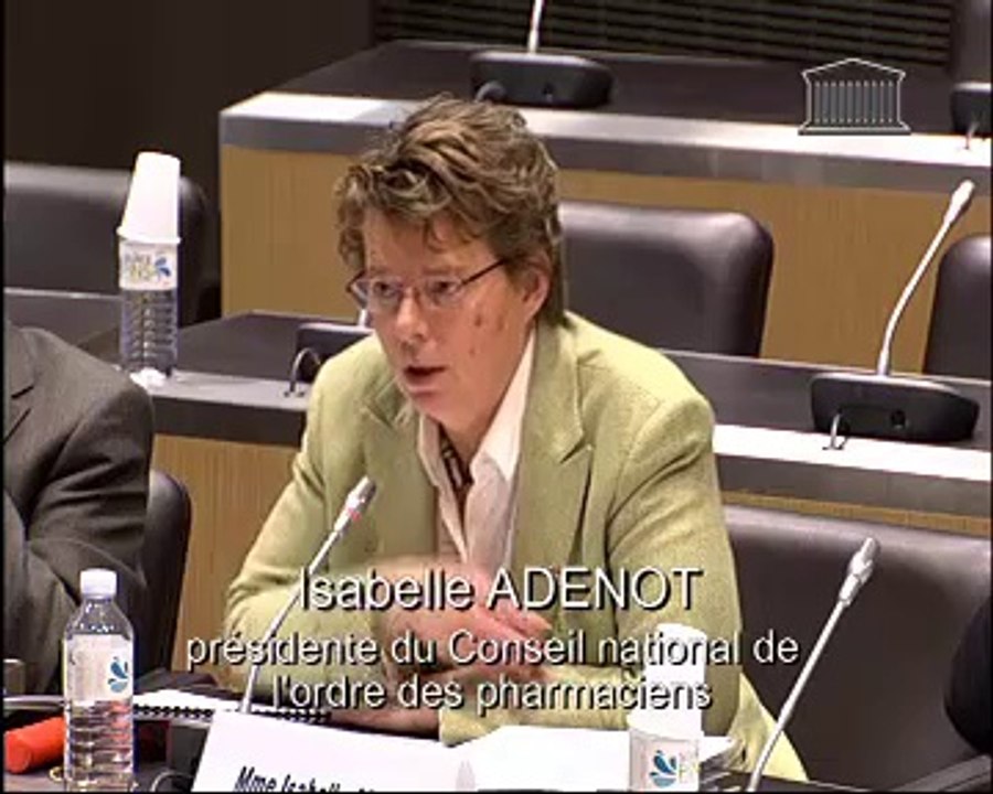 Audition de Mme Isabelle Adenot, présidente, M. Jean-Pierre Paccioni, président du conseil central de la section B et M. François Trivin, vice-président du Conseil national de l’ordre des pharmaciens - Jeudi 10 Mars 2011