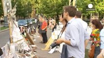 Ungheria. Proteste al monumento invasione nazista a Budapest