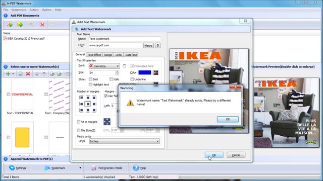 How to add text watermarks to PDF by using A-PDF Watermark