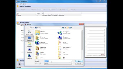 How to define page number format by using A-PDF Number Pro?