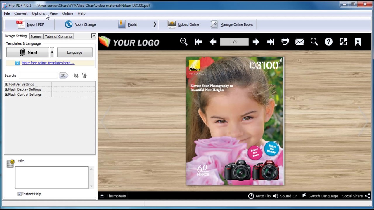 How to insert or delete a PDF page with Page Manager in A-PDF FlipBook Maker?