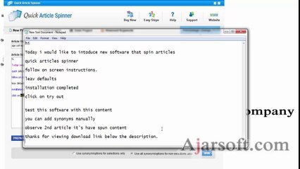 download quick article spinner new version