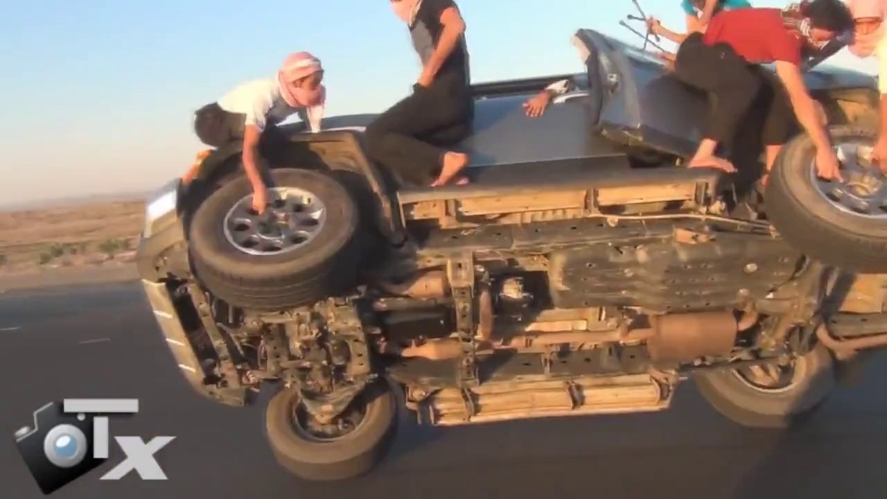 Crazy driving skills in Saudia Arabia