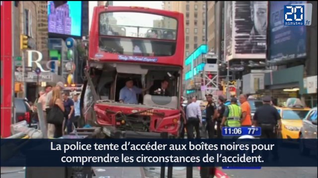 Times Square: Quinze blessés dans une collision de deux cars de tourisme