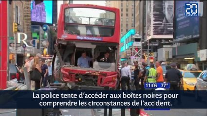 Times Square: Quinze blessés dans une collision de deux cars de tourisme