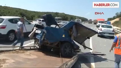 Otomobil İkiye Bölündü: 1 Ölü 6 Yaralı