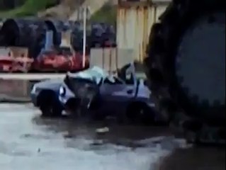 A car Destroyed by water