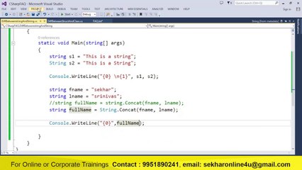 Difference between string and String in C#