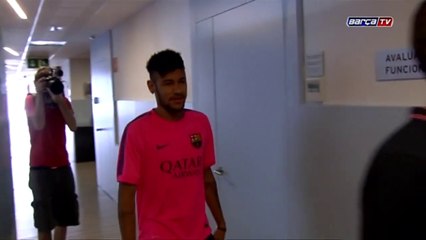 Neymar e companhia fazem teste físico no Barça