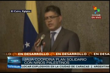 Canciller de Palestina afinará en Caracas plan abrigo a niños de Gaza