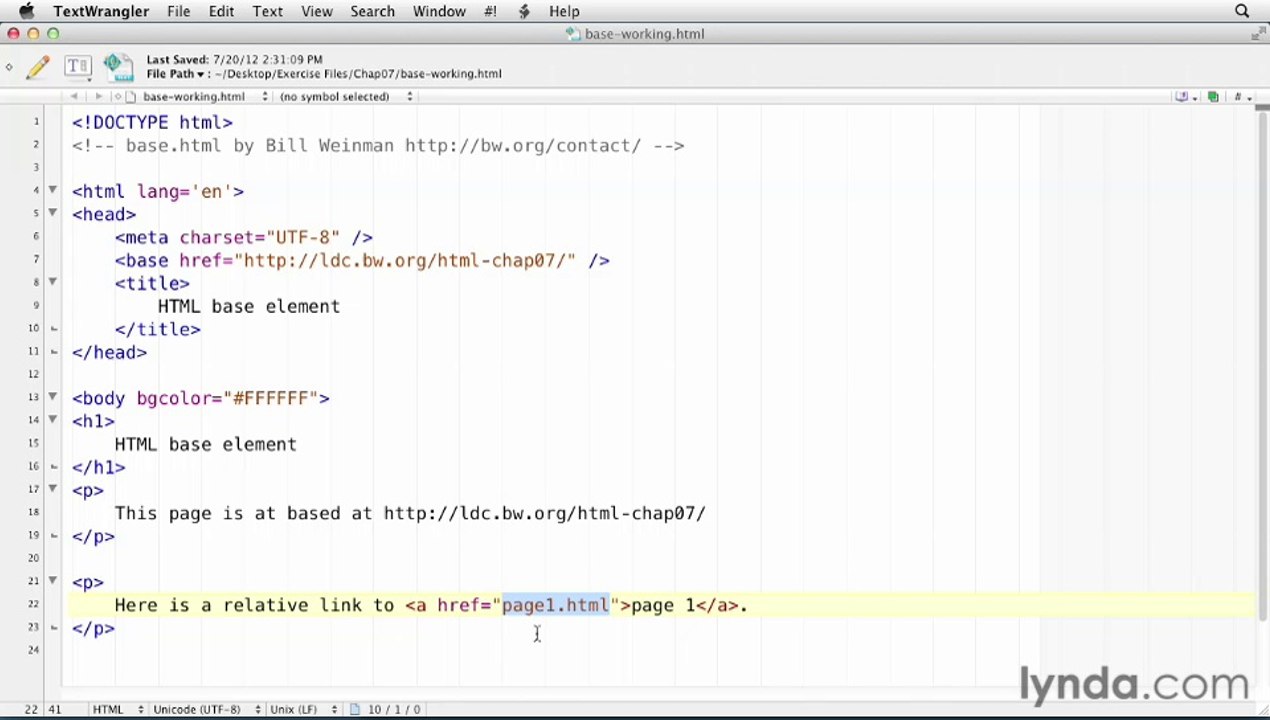 43 - Specifying a base URL