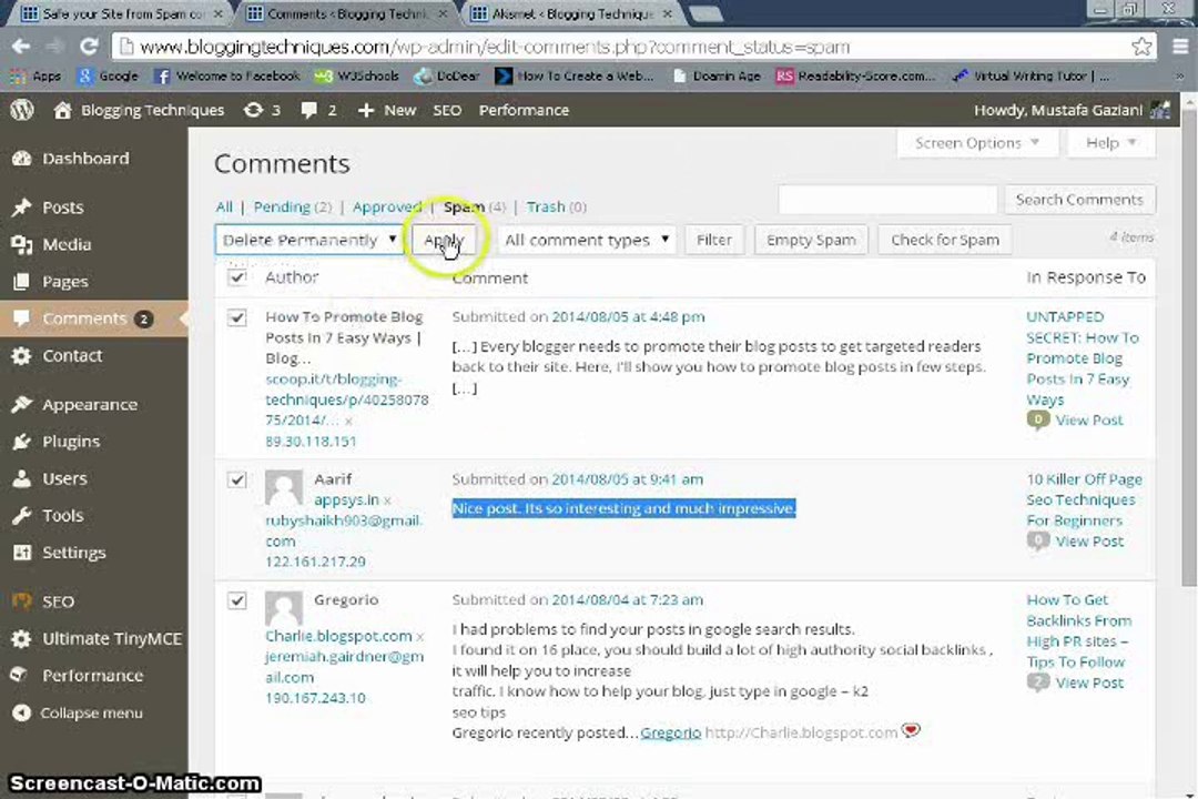 How To Safeguard your Site from Spam Comments with Wordpress Plugin