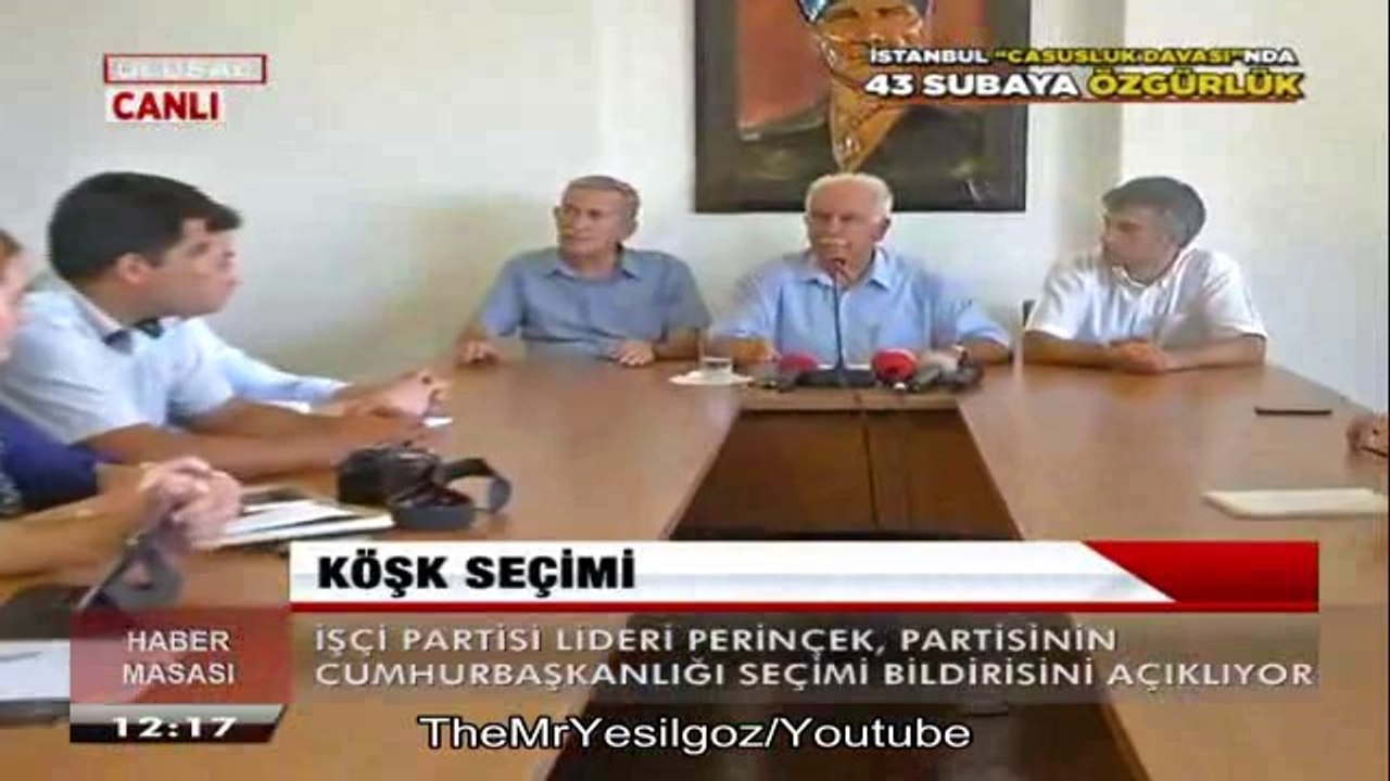 Doğu Perinçek İşçi Partisi'nin Seçim Bildirisini Açıkladı-4 Ağustos 2014