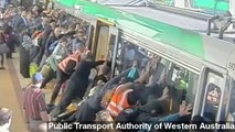 Train, Train Go Away: Commuters Lift Train Off Fellow Rider