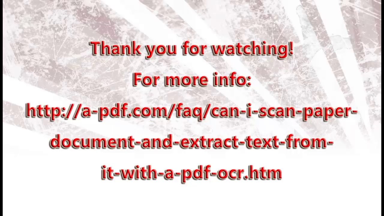 How to scan paper document and extract text content from scanned file with A-PDF OCR?