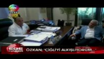 Gazeteci yazar Tuncay Özkan Çiğli Belediyesi'ni ziyaret etti.