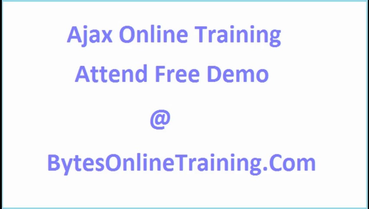 Ajax Online Training