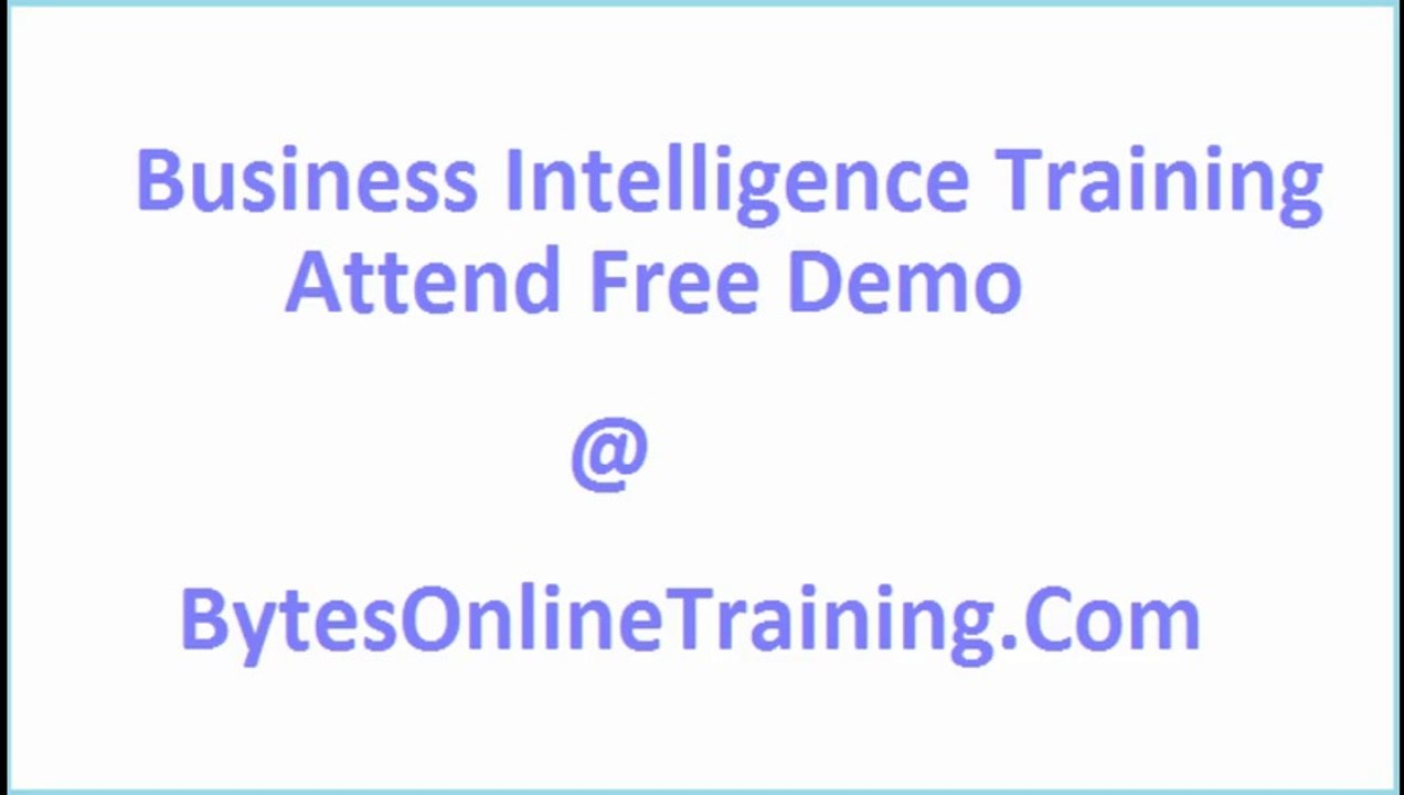 Business Intelligence Online Training