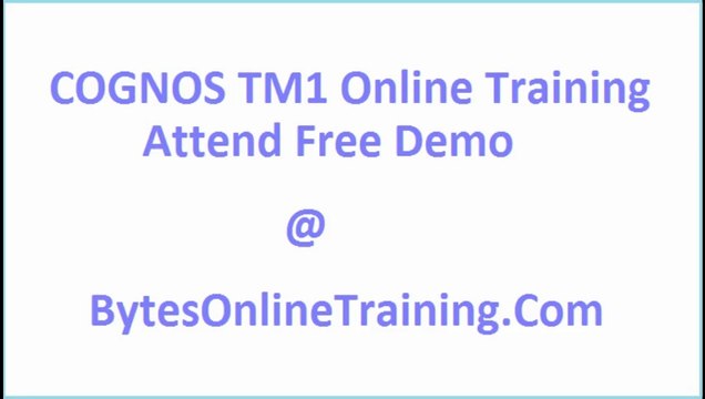 Cognos TM1 Online Training