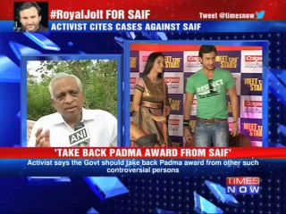 Activist opposes Padma award for Saif Ali Khan