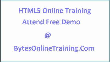 HTML5 Online Training