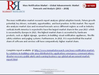 Global Forecasts and Analysis of Mass Notification Industry to 2018