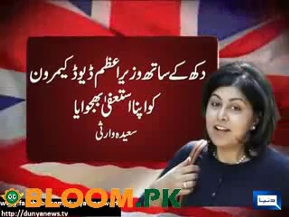 British minister Sayeeda Warsi resigns over government Gaza policy