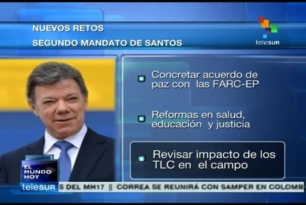 Juan Manuel Santos impulsará el agro en Colombia en su segundo mandato