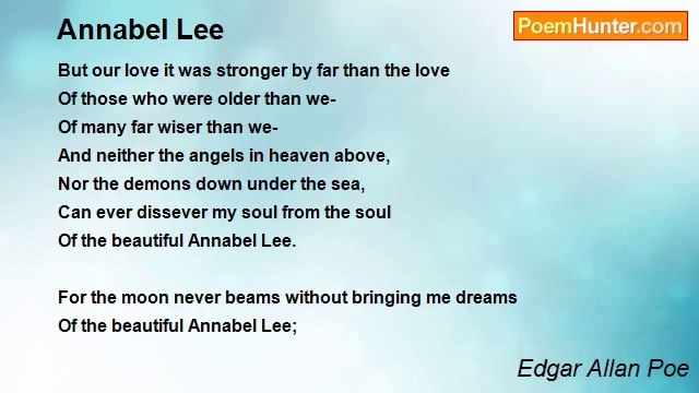 Edgar Allan Poe - Annabel Lee