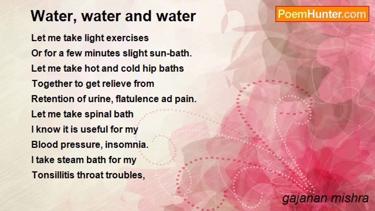 gajanan mishra - Water, water and water