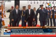 Rafael Correa en Colombia para investidura de Santos