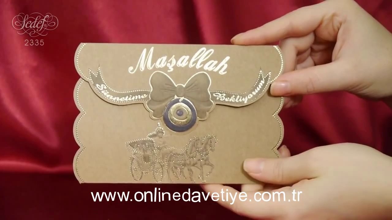 Ebru Davetiye 2335 Montaj - Nikah Davetiye