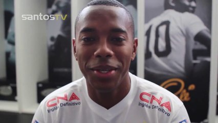 Antes da apresentação, Robinho manda recado para torcida