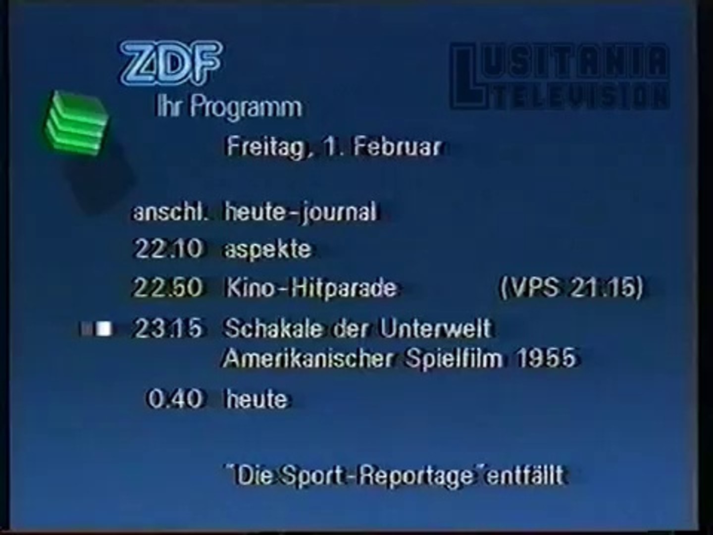 Программа передач (ZDF [Германия], 01.02.1991)