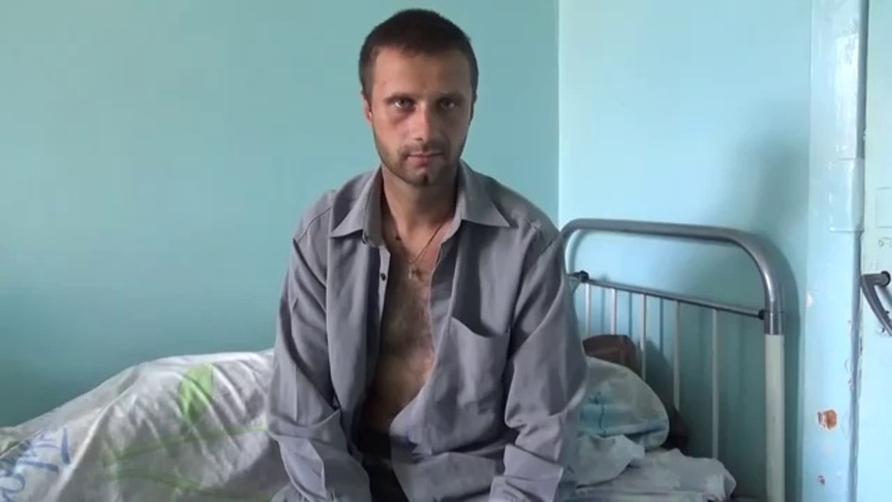 Допрос пленного солдата ВСУ