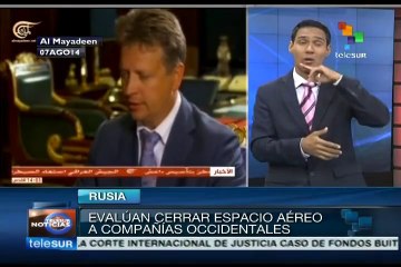 Rusia evalúa cerrar espacio aéreo a compañías occidentales