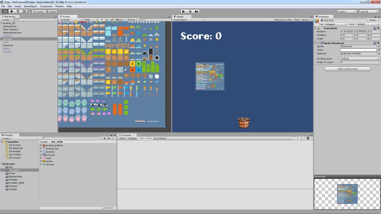 Unity 4.3 2D Game Tutorial -- Part 5.