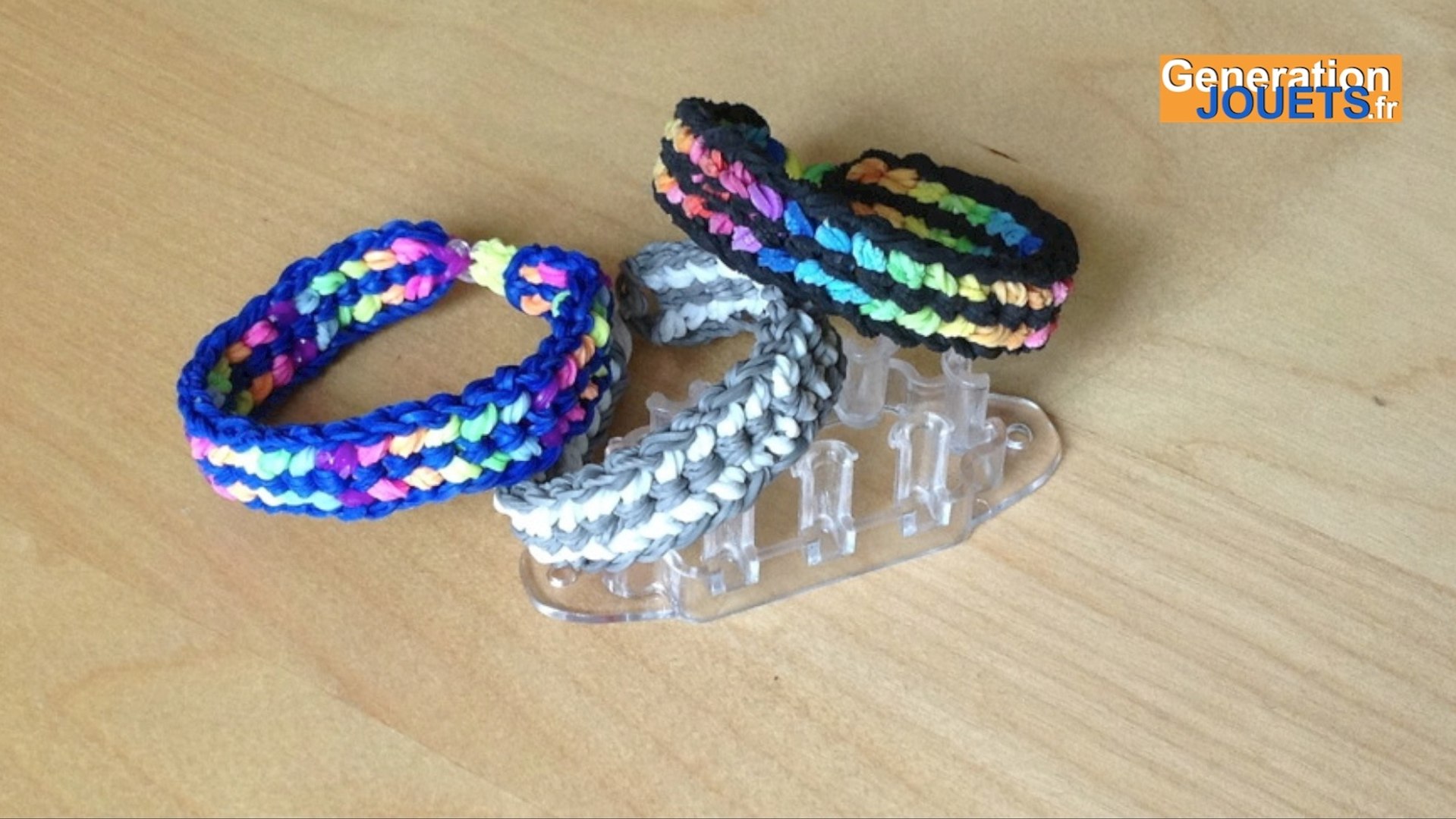 Bracelet tressé en élastique avec Monster Tail Rainbow Loom - Vidéo  Dailymotion