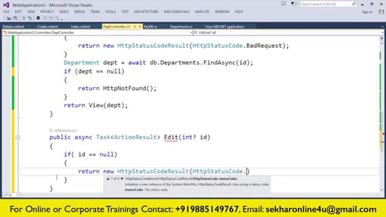 Asynchronous Web Application Development in ASP.NET MVC 5