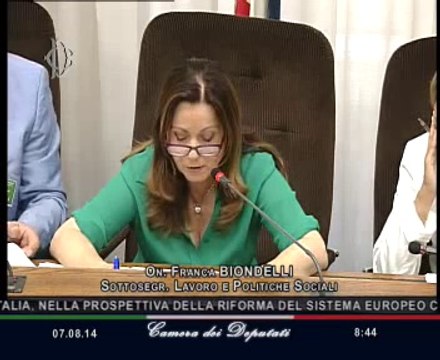 Roma - Audizione Sottosegretario Biondelli su flussi migratori (07.08.14)