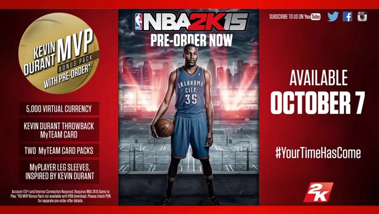 NBA 2k15 : un teaser avec Kevin Durant