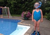 Little Girl Finds Confidence to Swim Alone