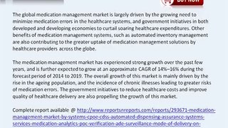 Global Medication Management Market Report Global Forecast Period of Six