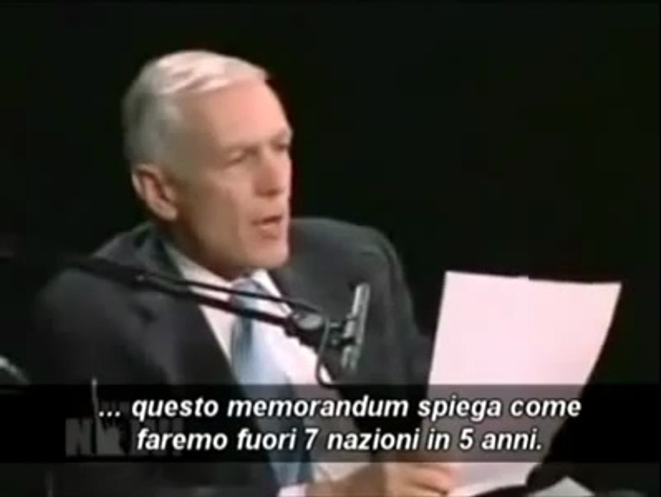 Il generale Wesley Clark Le guerre sono state pianificate da