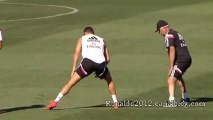Cristiano Ronaldo prepares the super cup