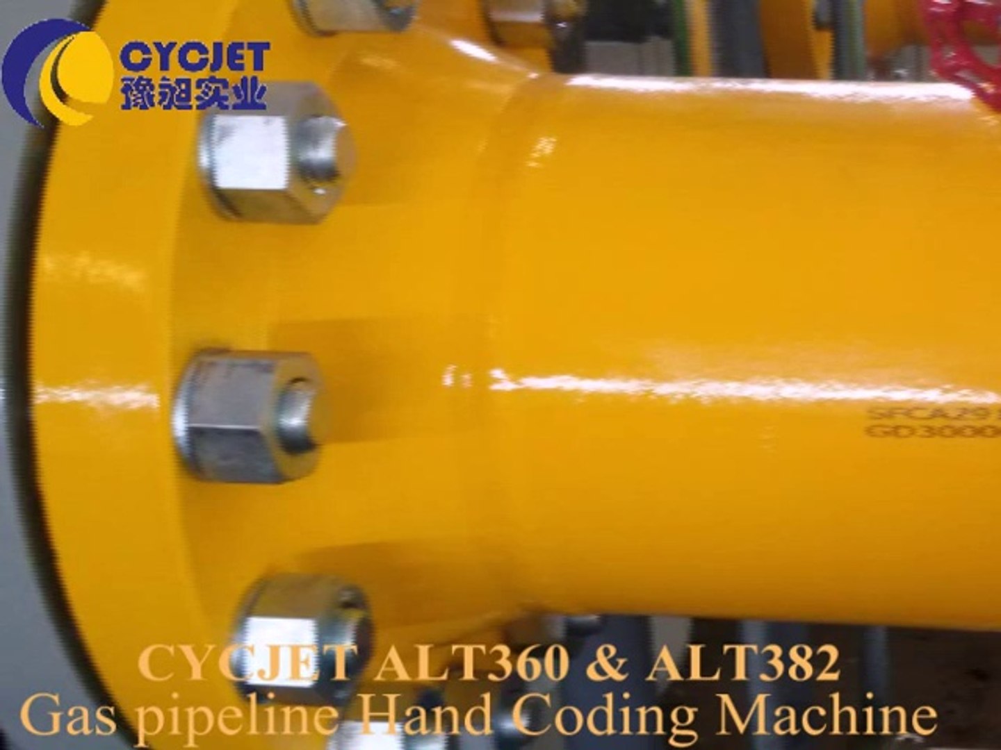 ⁣CYCJET Gas pipeline hand coding machine/date coder machine/Industrial steel tube marking machine/han