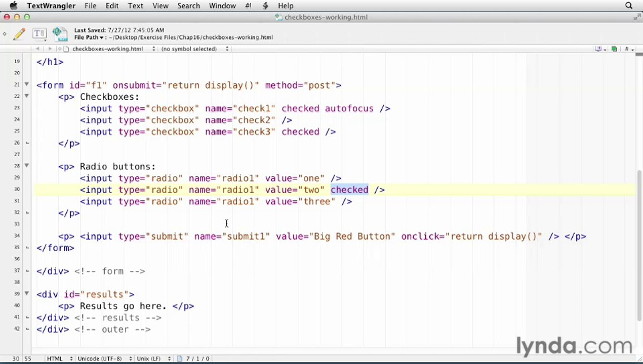 75- Using checkboxes and radio buttons