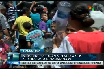 Familias gazatíes vuelven a pedir refugio en escuelas de la ONU