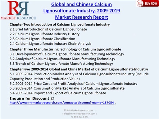 Global and Chinese Calcium Lignosulfonate Industry 2019