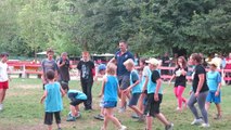 Initiation au rugby par les joueurs du FCG au parc Paul-Mistral de Grenoble